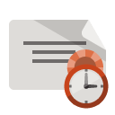 certificate,clock icon