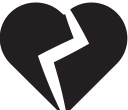 broken, heart svg vector icon