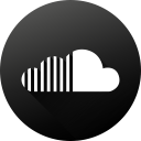 black white, circle, high quality, long shadow, social, social media, soundcloud svg vector icon