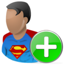 superman,add,hero,cartoon,plus icon