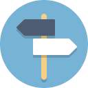 crossroads, direction, sign svg vector icon
