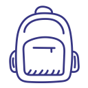 backpack, knapsack, rucksack, schoolbag svg vector icon