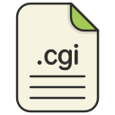 cgi, document, extension, file, format, type, web svg vector icon