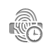 fingerprint,reader,clock icon