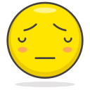 face, pensive svg vector icon