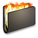 burn, folder icon