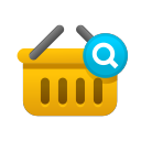 bag, basket, cart, ecommerce, search, shopping, store svg vector icon