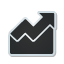 area, chart, sticker, up icon