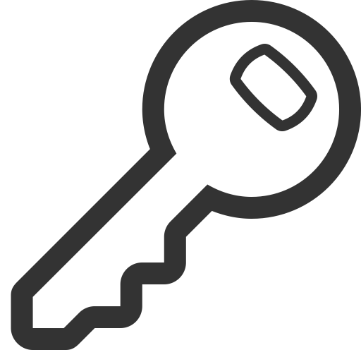 Key svg vector icon