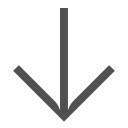 arrow, down, line, turn svg vector icon