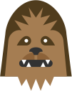 chewbacca, chewie, rebel, star wars, wookie svg vector icon