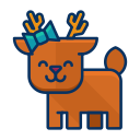 animal, deer, forest, happy, reindeer svg vector icon