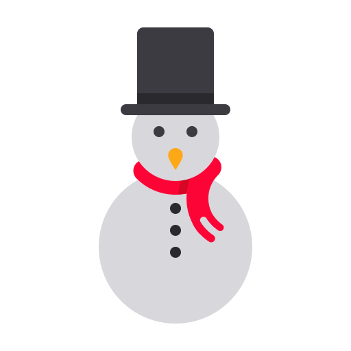 Snowman Christmas svg vector icon