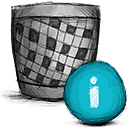 trash,info icon