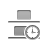 distribute,vertica,bottom,clock icon