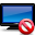 delete, tv icon