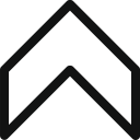 arrow, direction, retro, stroke arrow, up svg vector icon