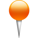 location, orange, pin icon