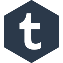 hexagon, media, social, tumblr svg vector icon