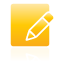 document, edit, yellow icon