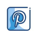 media, network, pinterest, social svg vector icon