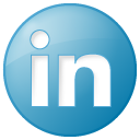 blue, button, linkedin, social icon