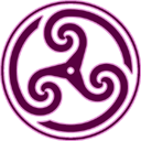 mauve,wheeled,triskelion,knot,knotting icon