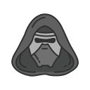 darth sidous, evil, starwars, villain svg vector icon