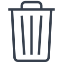bin, delete, empty, out, recycle, remove, trash svg vector icon