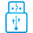 basic, blue, stick, usb icon