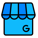 business, google, marketplace, service, shop, store, suit svg vector icon