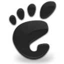 start,here,gnome,black icon