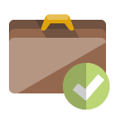 briefcase,checkmark icon