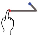 arrow, gestureworks, right, stroke icon