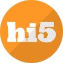 five, hi, hi 5, hi5, media, social svg vector icon