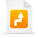document, file, orange, paper icon