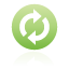 button, green, synchronize icon