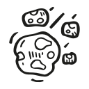 asteroid, astronomy, rock, scifi, space svg vector icon