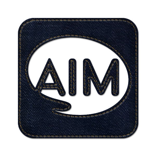 denim,jean,social,aim,logo,square icon