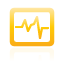 oscilloscope, yellow icon