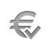 currency,sign,euro,checkmark icon