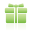 gift, green icon