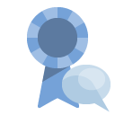 ribbon,speech,bubble icon