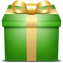 gift, green, present icon