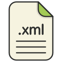 document, extension, file, format, type, web, xml svg vector icon