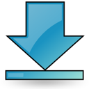 arrow, bottom, download icon