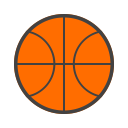 ball, baquete, basketball, buried, hoop, orange, sport svg vector icon