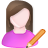 user,female,edit,write,writing,profile,member,person,people,human,woman,account icon