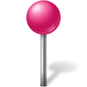 ball, base, map, marker, pink icon