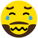 beard, cry, emoji, face, sad svg vector icon